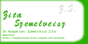 zita szemelveisz business card